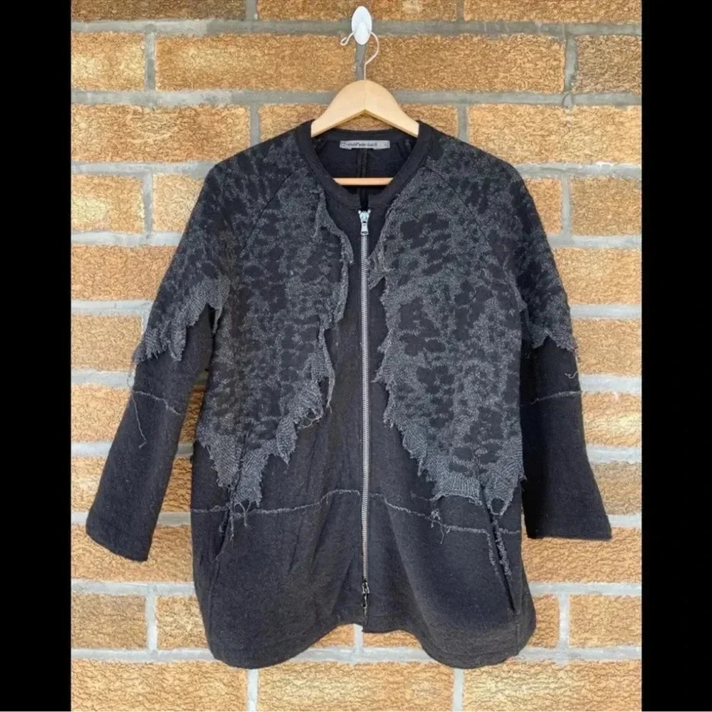 TRANSIT PAR-SUCH LIGHTWEIGHT Lace Wool Coat size large